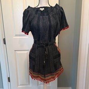 Anthropologie THML brand Navy and White Textured Top